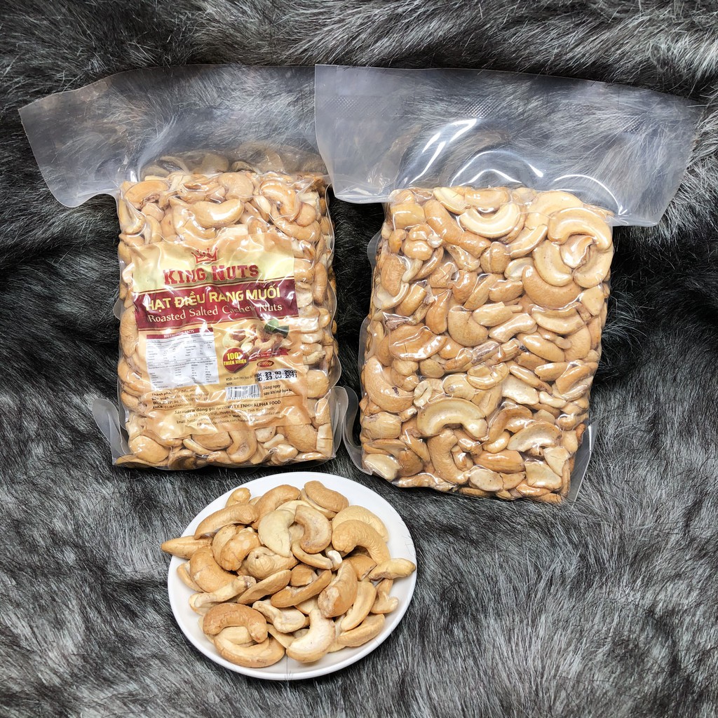 500Gr Hạt Điều Rang Muối KingNuts Bể Sạch Vỏ Lụa Hút Chân Không