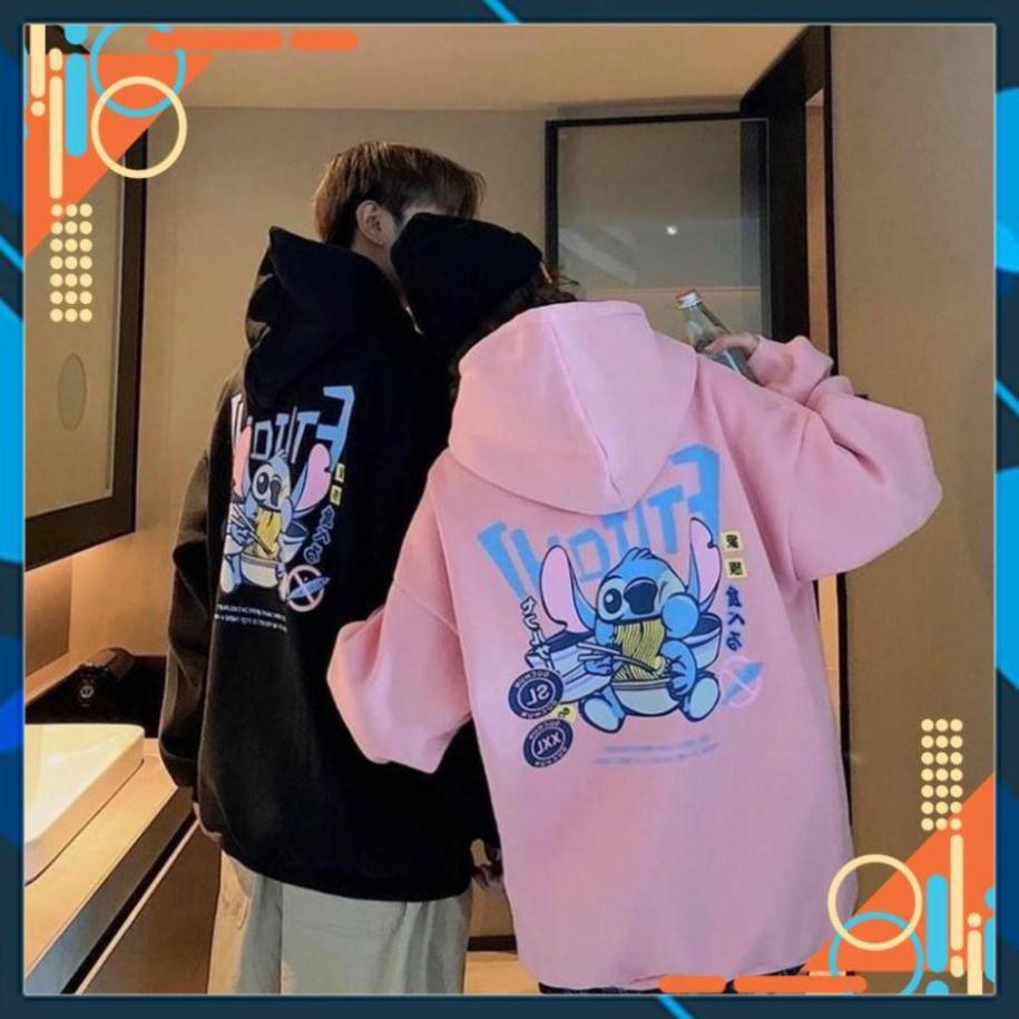 [Form bao Sang] Áo Khoác Nỉ  Hoodie STITCH FTITCH form rộng unisex Siêu Chất AG