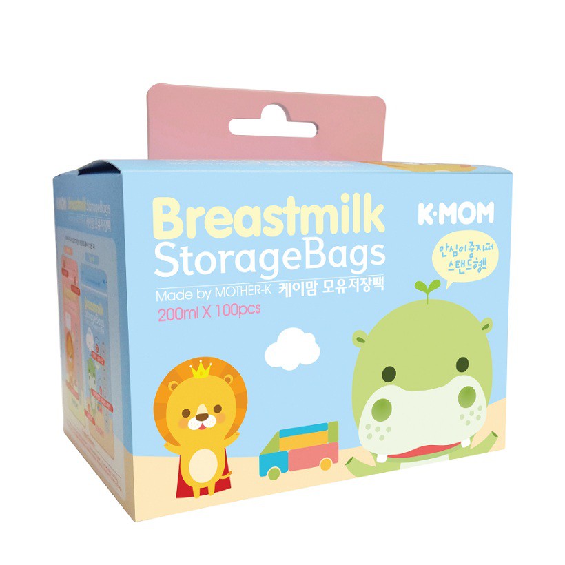 Túi trữ sữa K-mom Hàn Quốc 200ml (Nhập Khẩu Chính Hãng)