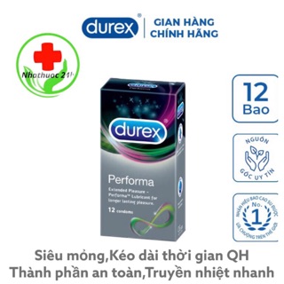 Che tên sản phẩm🆘Bao cao su kéo dài thời gian durex performa hộp 12 cái