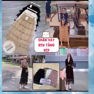 Chân váy tầng ren voan, chân váy von tầng, hàng Quảng Châu chất đẹp + ảnh thật sản phẩm