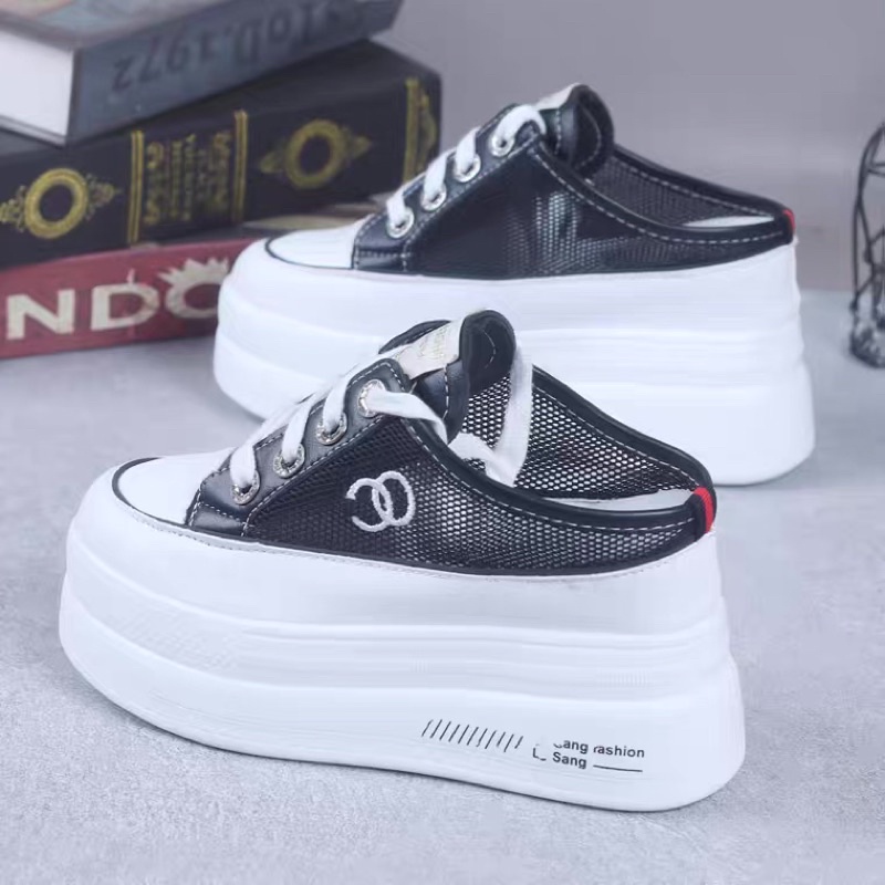 Giày sục thể thao đế bánh mì 10cm⚡️Andu Store⚡️giày độn đế nữ Quảng Châu cao cấp