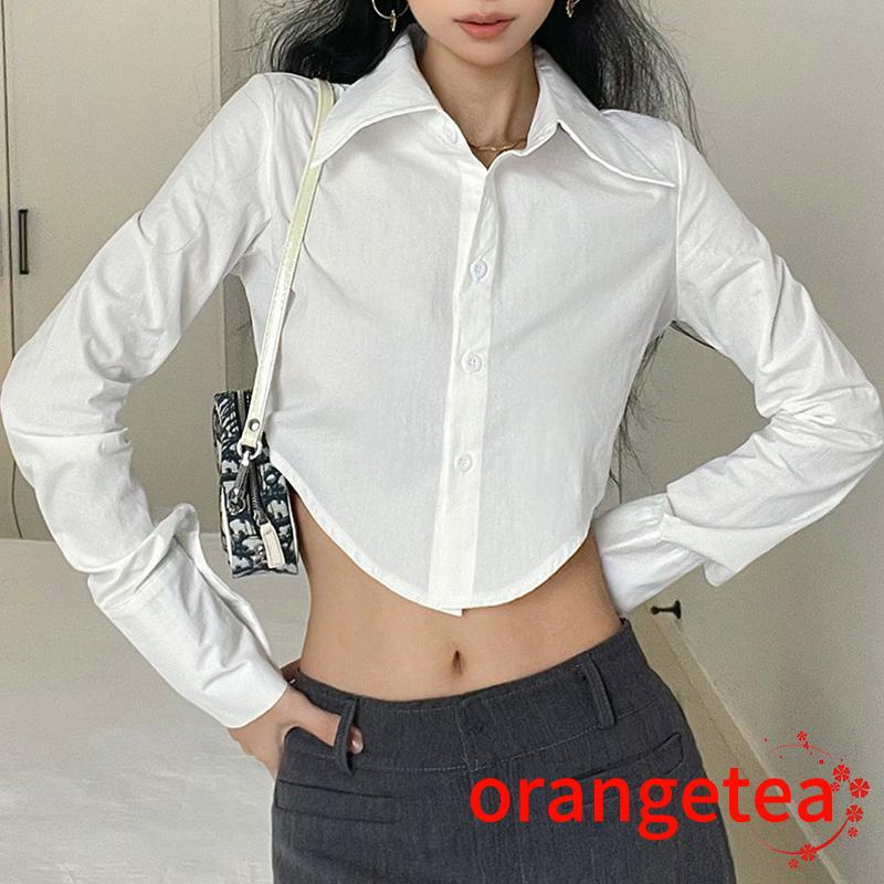 Áo Sơ Mi Nữ Tay Dài Dáng Rộng Màu Sắc Thanh Lịch
