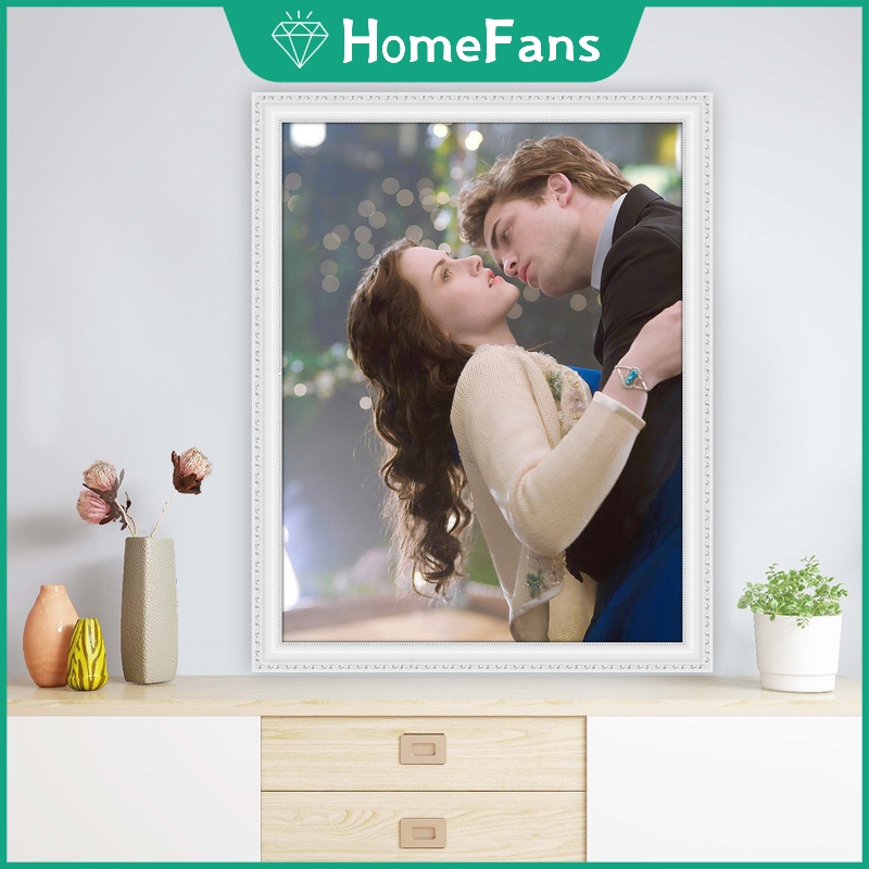 Bộ Tranh Đính Đá 5D Tự Làm Hình Kristen Stewart Và Robert Pattinson Trang Trí Nhà Cửa 40x50cm