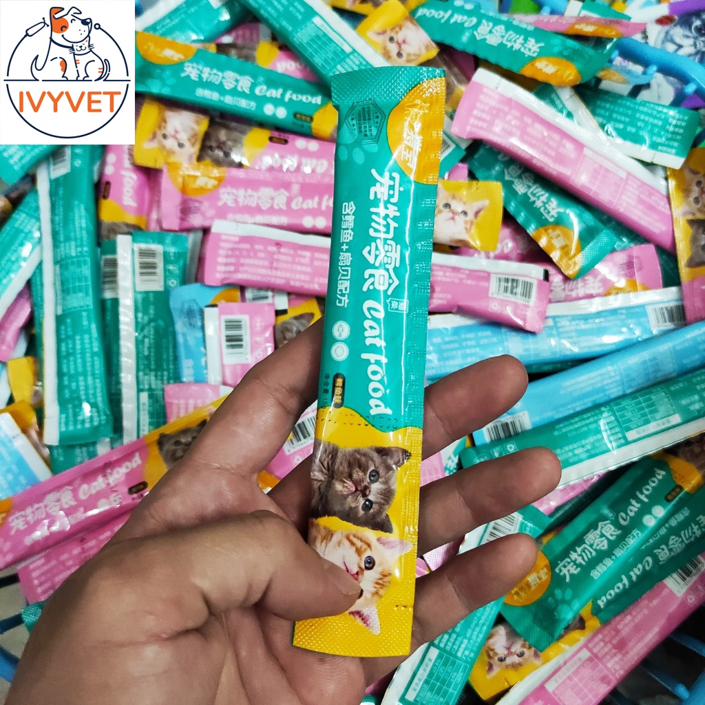 Súp thưởng cho mèo CATFOOD thanh 15gr siêu ngon và bổ dưỡng - 3 hương vị