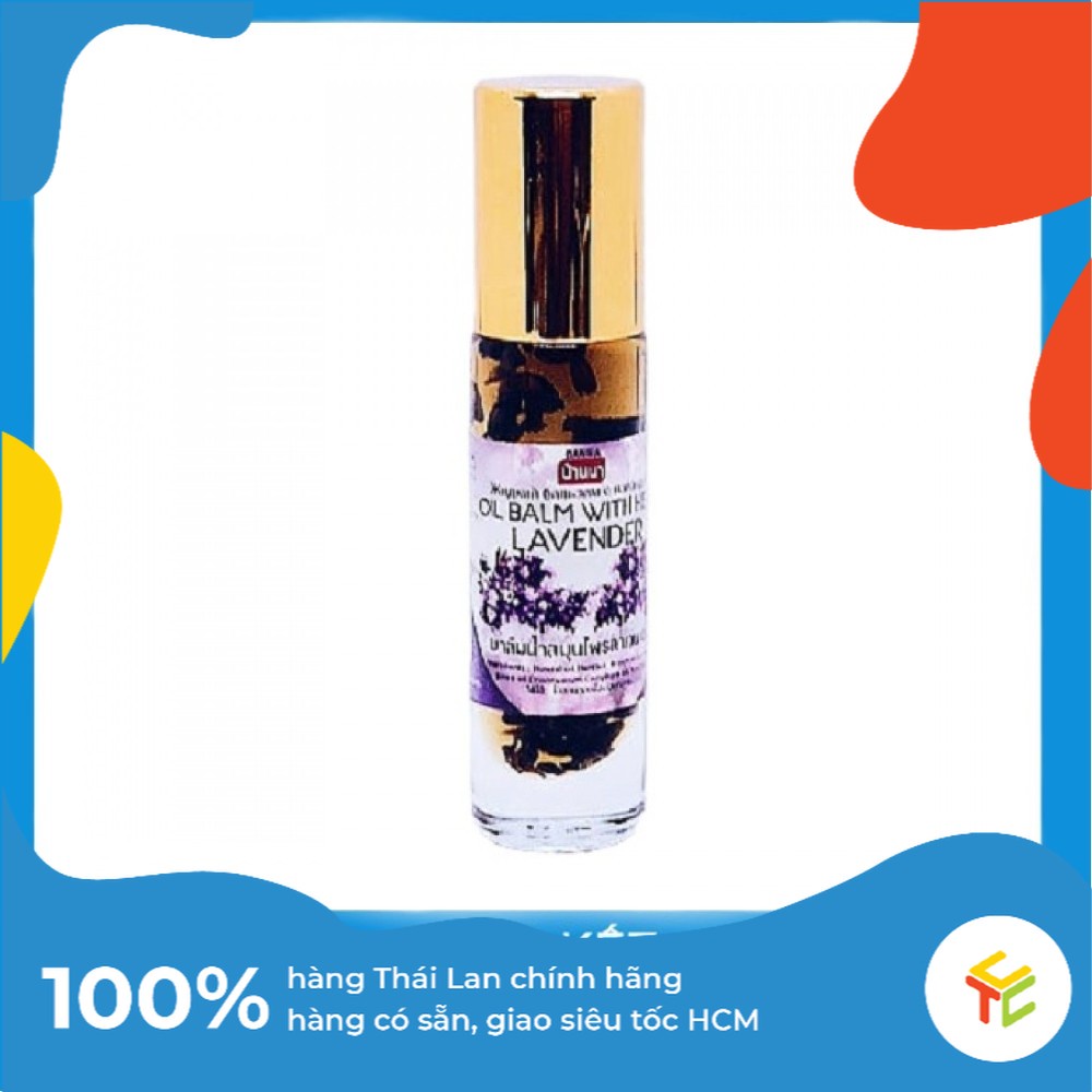 Dầu Lăn Lavender giúp cải thiện giấc ngủ Banna Oil Balm With Herb Lavender 10ml Thái Lan chính hãng