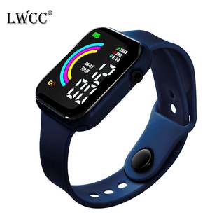 LWCC D18 Đồng hồ đeo tay màn hình điện tử có đèn LED chống thấm nước thời trang mới
