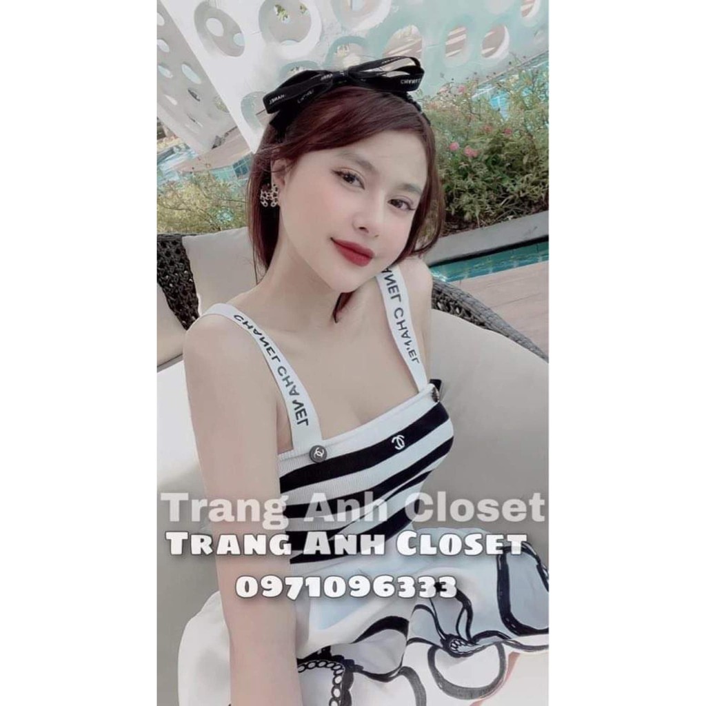 [Mã WASKT410K giảm 10K đơn 50K] Áo 2 dây len mỏng kẻ, dây chữ 88 ( kèm ảnh thật ) | BigBuy360 - bigbuy360.vn