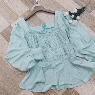 Áo peplum mint