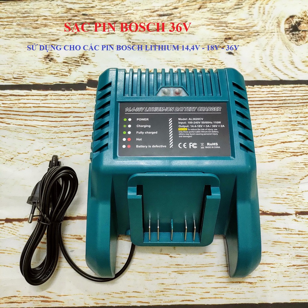 SV Sạc pin thay thế Bosch Liion AL3680CV - 36V2A