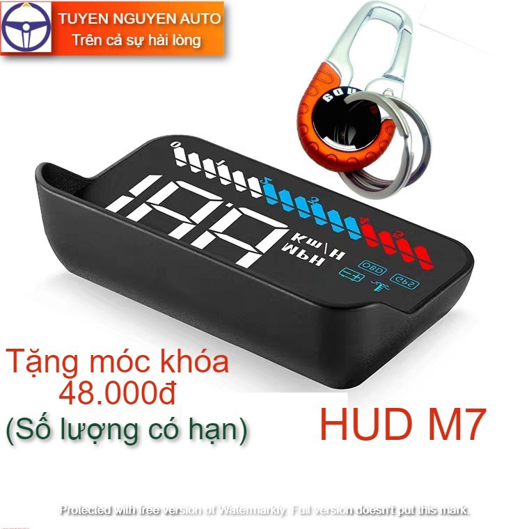 Hud M7 hiển thị tốc độ và cảnh báo tốc độ (OBD + USB) Tặng móc khóa Omuda chính hãng