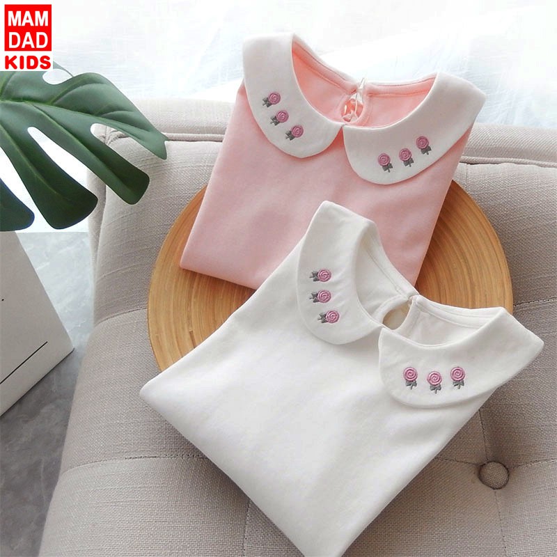 Áo thun dài tay cổ cánh sen MAM DAD KIDS (cho bé từ 12-34 kg)