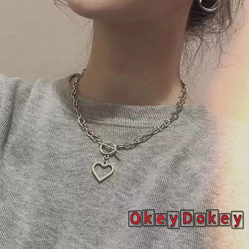 Dây chuyền mặt hình trái tim rỗng thời trang cá tính dành cho nữ