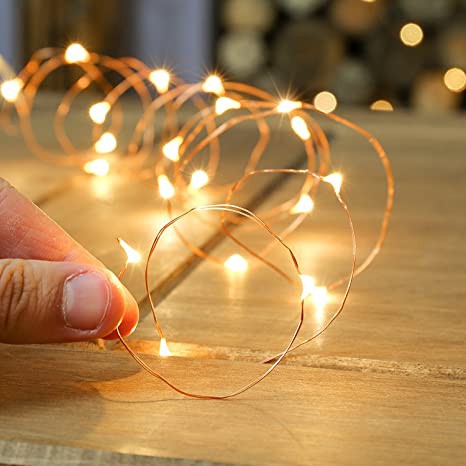 Dây đèn led trang trí đom đóm, fairy light trắng, vàng, nhiều màu chạy dùng pin AA decor nhà cửa, phòng ngủ, hộp q