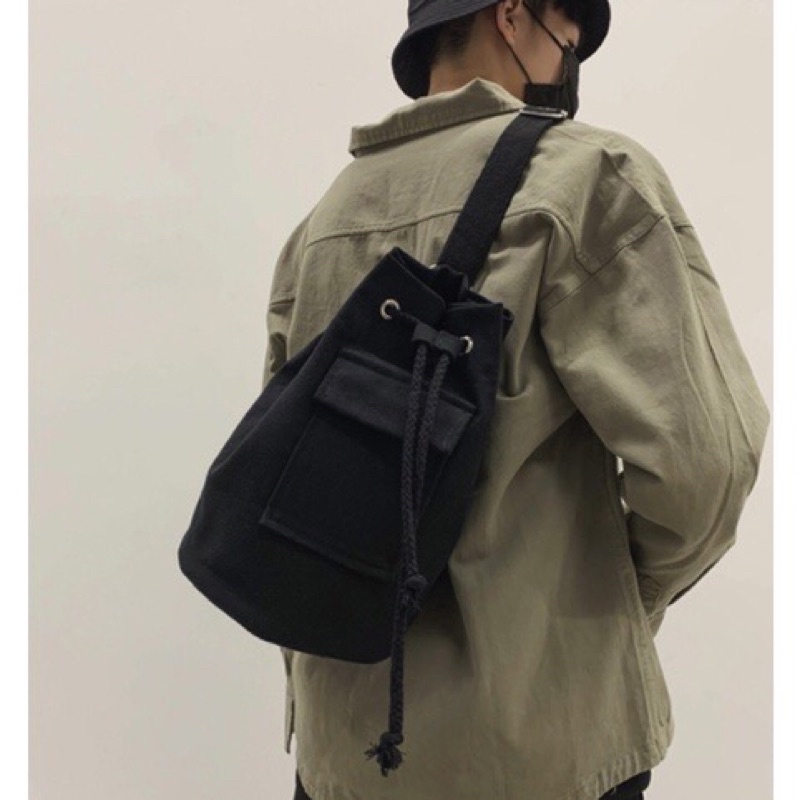 Balo túi đeo chéo Canvas phong cách đương phố Street Style