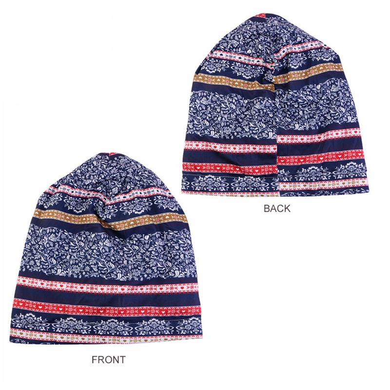 Khăn Choàng Đầu Hai Lớp Mềm Mại Thắt Nút Hoa Châu Phi Màu Đen Phong Cách Bohemia Hợp Thời Trang Cho Nữ