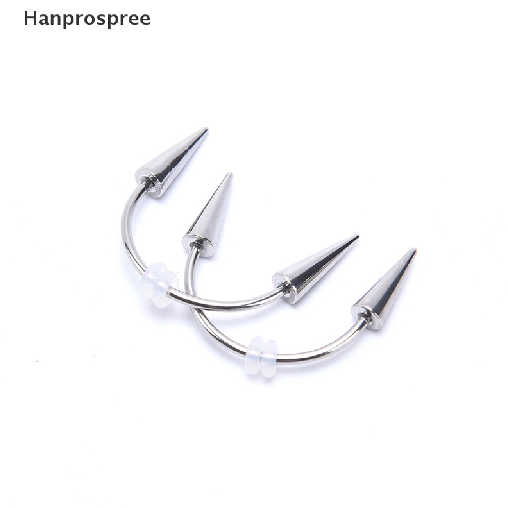 Hanprospree &gt; Khuyên Xỏ Cơ Thể Bằng Thép Không Gỉ Hình Hàm Hổ Mặt Cười Ma Cà Rồng