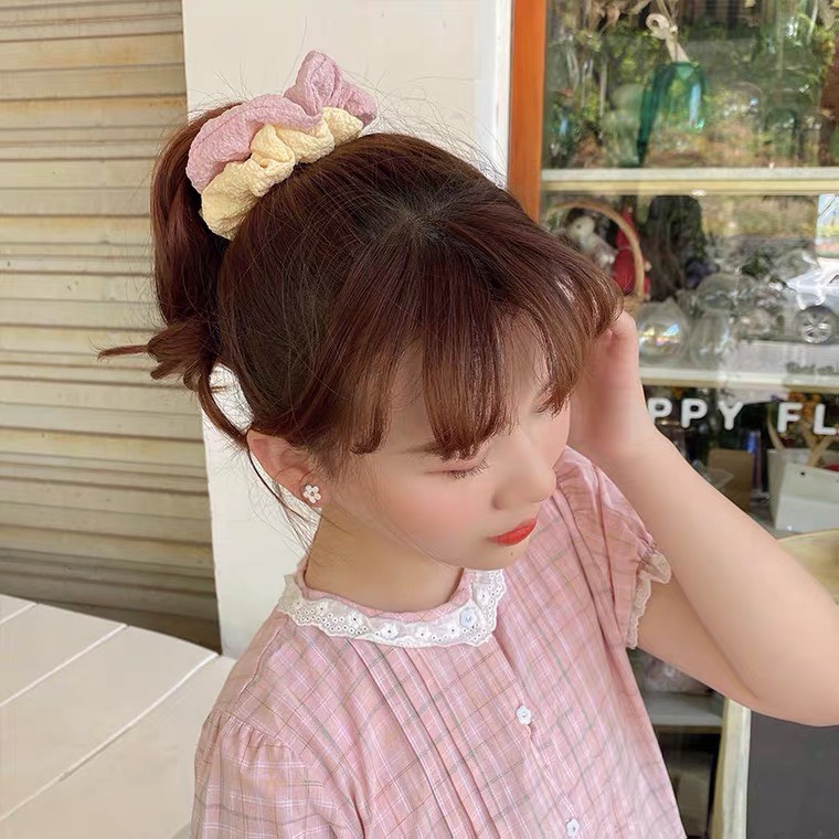 Buộc tóc scrunchies WEARIT nhiều màu sắc cá tính phong cách hàn quốc ulzzang màu trơn