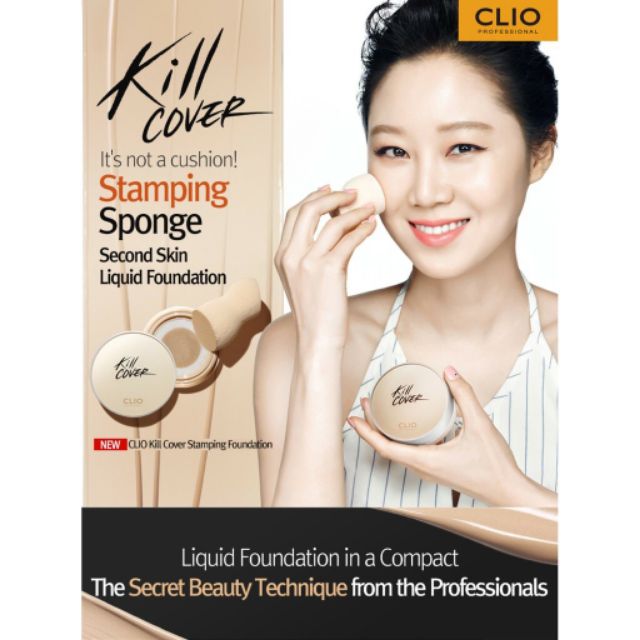 [ Auth ] KEM NỀN CLIO KILL COVER STAMPING FOUNDATION ( SET GỒM HỘP + 1 lõi + 1 bông mút siêu xịn) | BigBuy360 - bigbuy360.vn