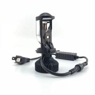 Đèn pha led bi cầu mini h4 l6k.có nút chỉnh pha cao thấp