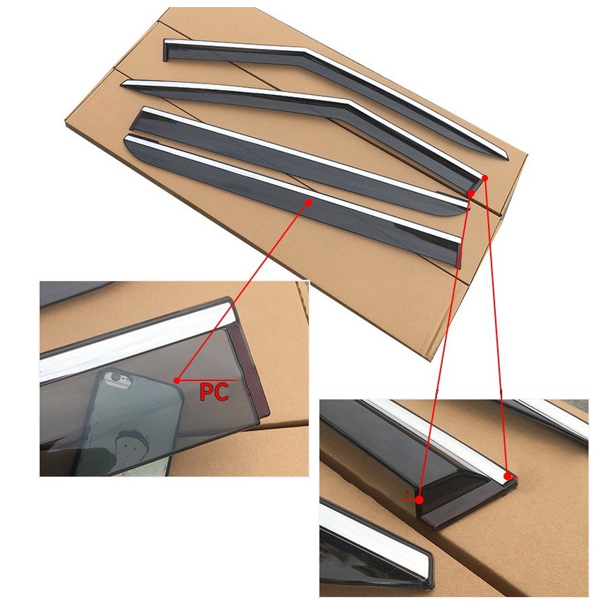 Vè che mưa cao cấp dành cho xe Kia Carnival 2022 2023 - Chỉ mạ crom cao cấp