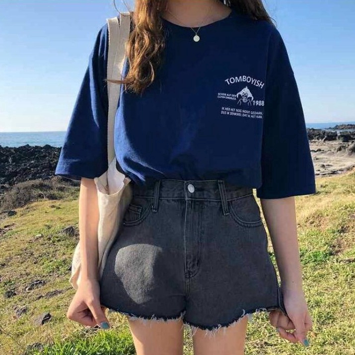 Áo thun SUXI tay ngắn phong cách Hàn Quốc trẻ trung thời trang