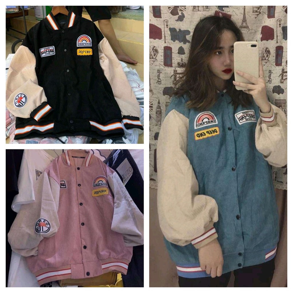 [Ảnh thật] Áo khoác Basic Nhung Gân form rộng cực đẹp N 01