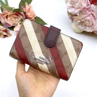 Ví Coach da thật pha canvas nhiều ngăn