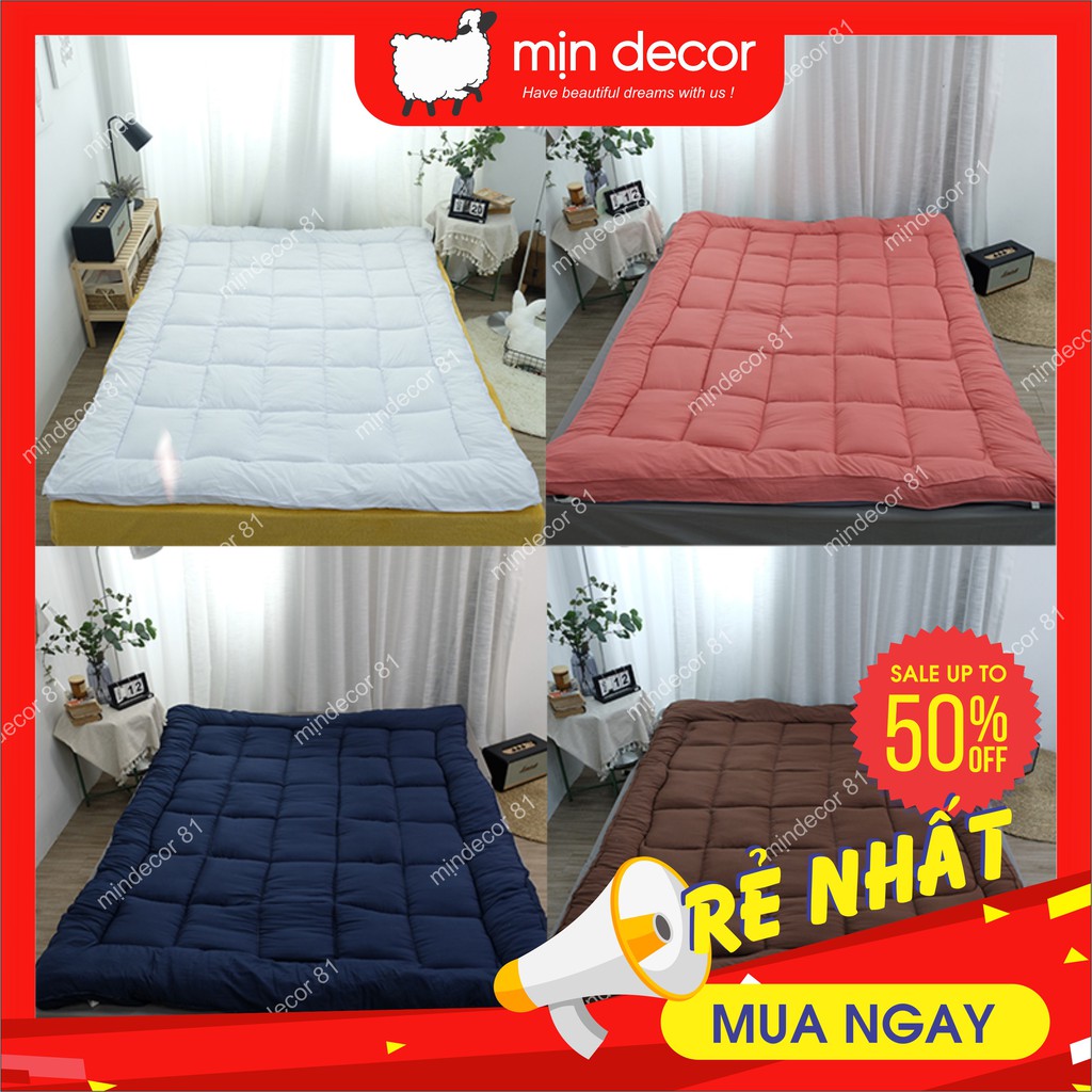 Tấm Topper ⚡FREESHIP⚡ Topper Trơn Nệm Cao Cấp - Thiết Kế Mịn Decor