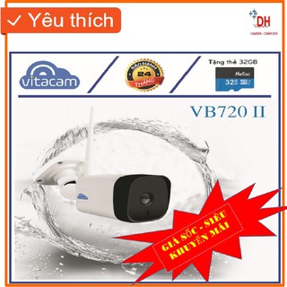 Camera ip vitacam vb720ii - 1.0mpx ngoài trời | công nghệ cloud usa