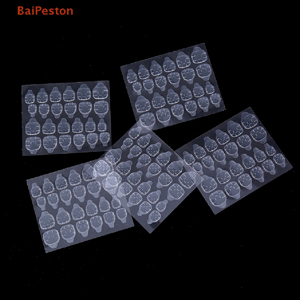 Set 5 Tờ / 24 Miếng Dán Móng Tay Giả Hai Mặt Tự Dính DIY