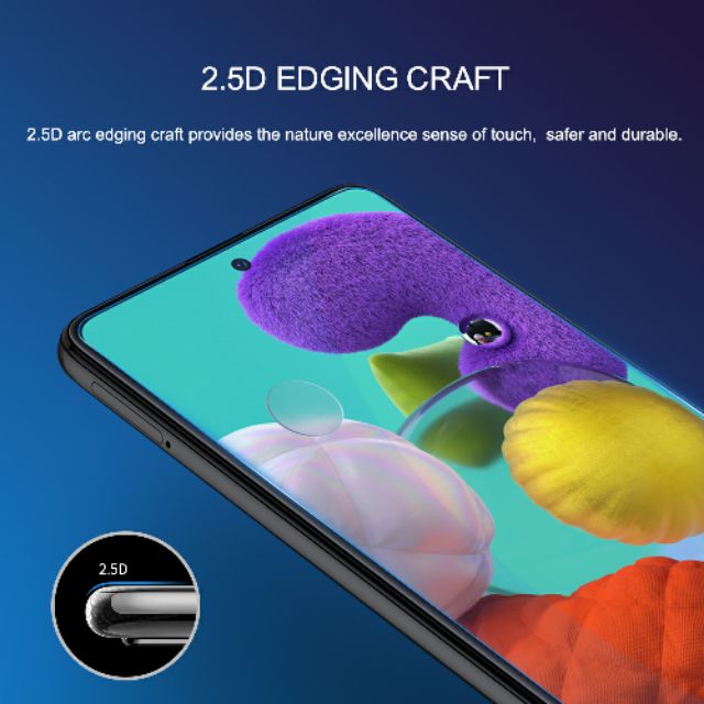 Kính cường lực Samsung Galaxy A51 hiệu Nillkin Amazing H+ Pro trong suốt chống mồ hôi vân tay trơn mượt