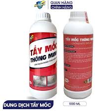 Dung dịch tẩy mốc Smart an toàn chai 1000ml làm sạch mốc tường, doăng cao su, chăn gối, quần áo trắng