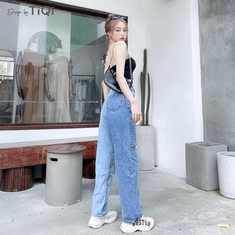 Quần Jean Ống Suông Nữ màu Ombre Cao Cấp TiQi Jeans B2-205