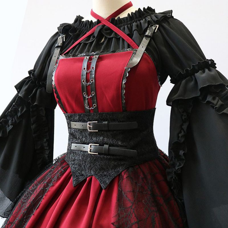 Đầm Cosplay  đen đỏ 3 trong 1