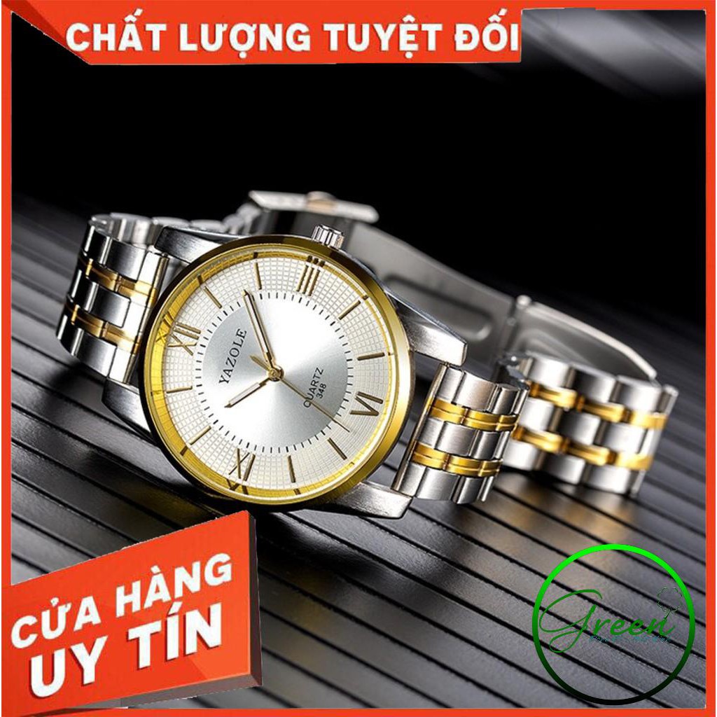 [GIÁ GÓC] Đồng hồ nam YAZOLE 348 dây kim loại chính hãng cao cấp Fullbox chống nước tốt AH471