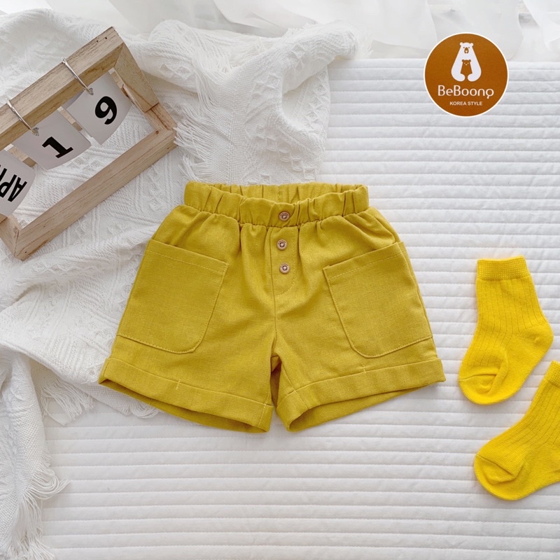 (Mẫu mới) Quần short kaki linen mềm mại bé trai-MS50