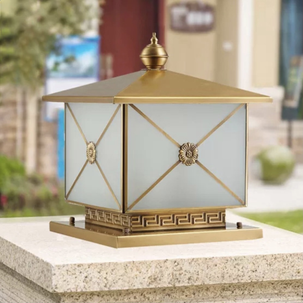 Đèn trụ cổng đồng tân cổ điển chưa bao gồm bóng đèn TD-05-20