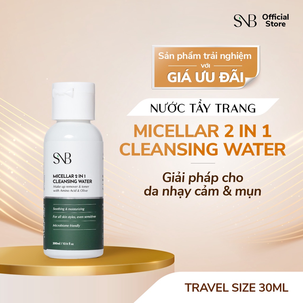 Nước tẩy trang SNB Micellar 2 in 1 Cleansing Water 30ml