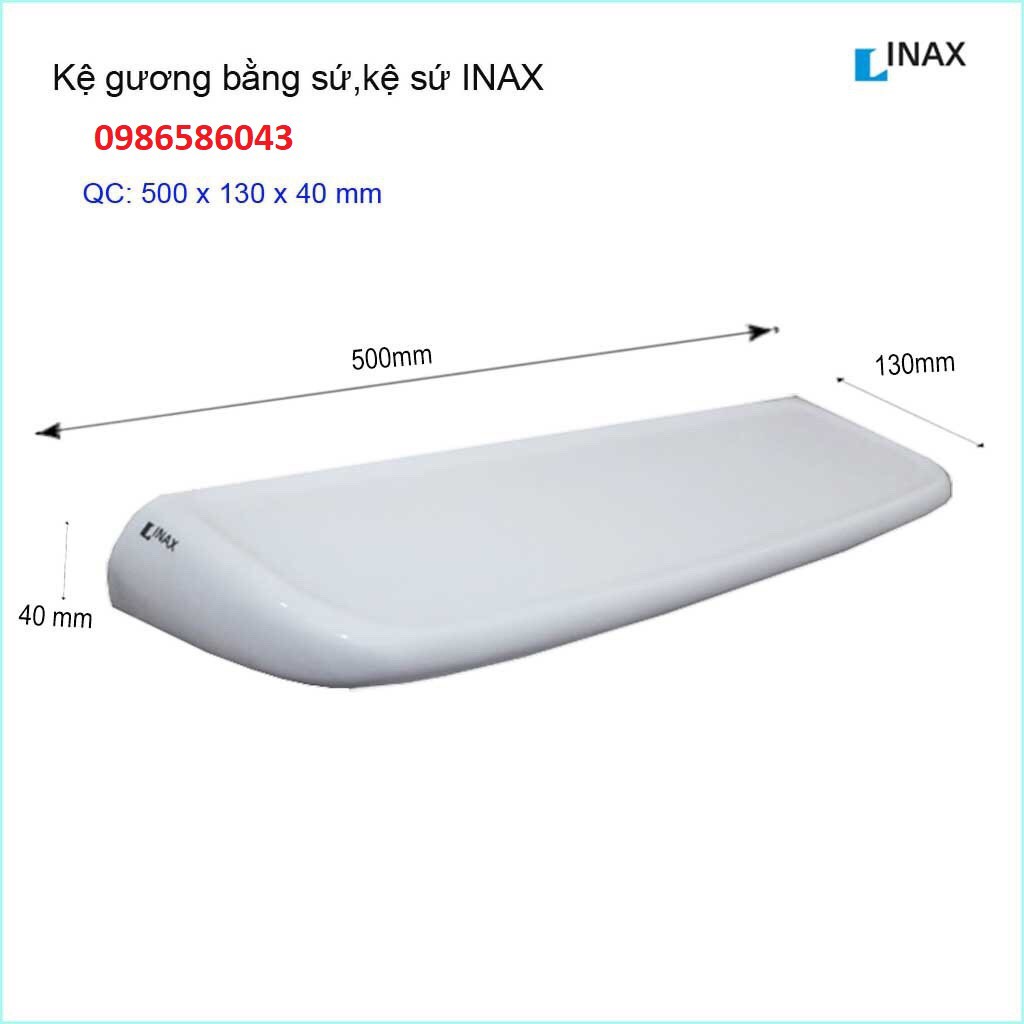 Kệ gương phòng tắm bằng sứ, kệ sứ Inax - shop cam kết sản phẩn chính hãng có vít inox kèm theo