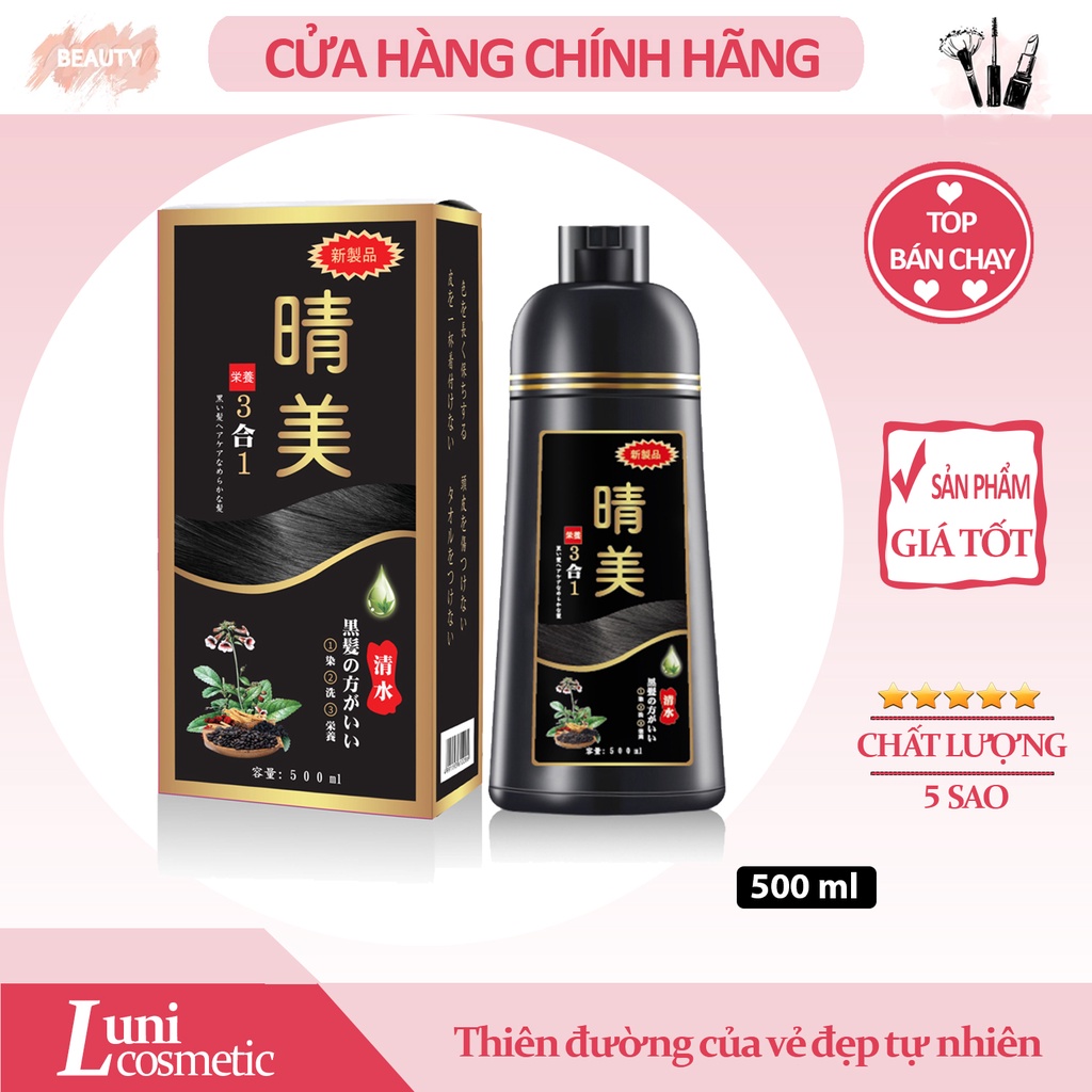 Dầu gội phủ bạc thảo dược Komi kích thích mọc tóc 500ml
