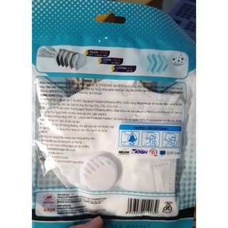 Khẩu trang MEBIPHAR 3D MASK PRO có van tở 1 chiều gói 1 cái ( ảnh thật )