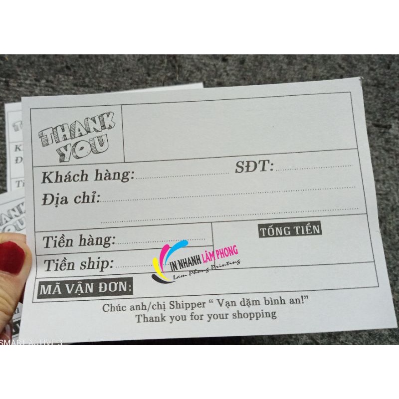 100 Tem Dán Có Ô Ghi tên Shop, mã vận đơn 10*7cm