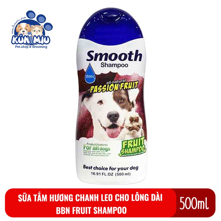 Sữa tắm cho chó mèo hương hoa quả thơm mát BBN Fruit shampoo chai 500ml