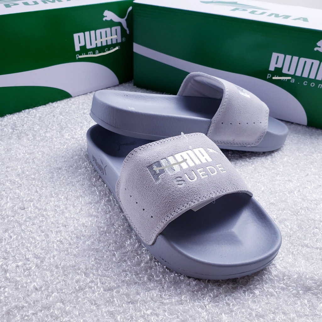 Dép da lộn chữ dập nổi êm chân