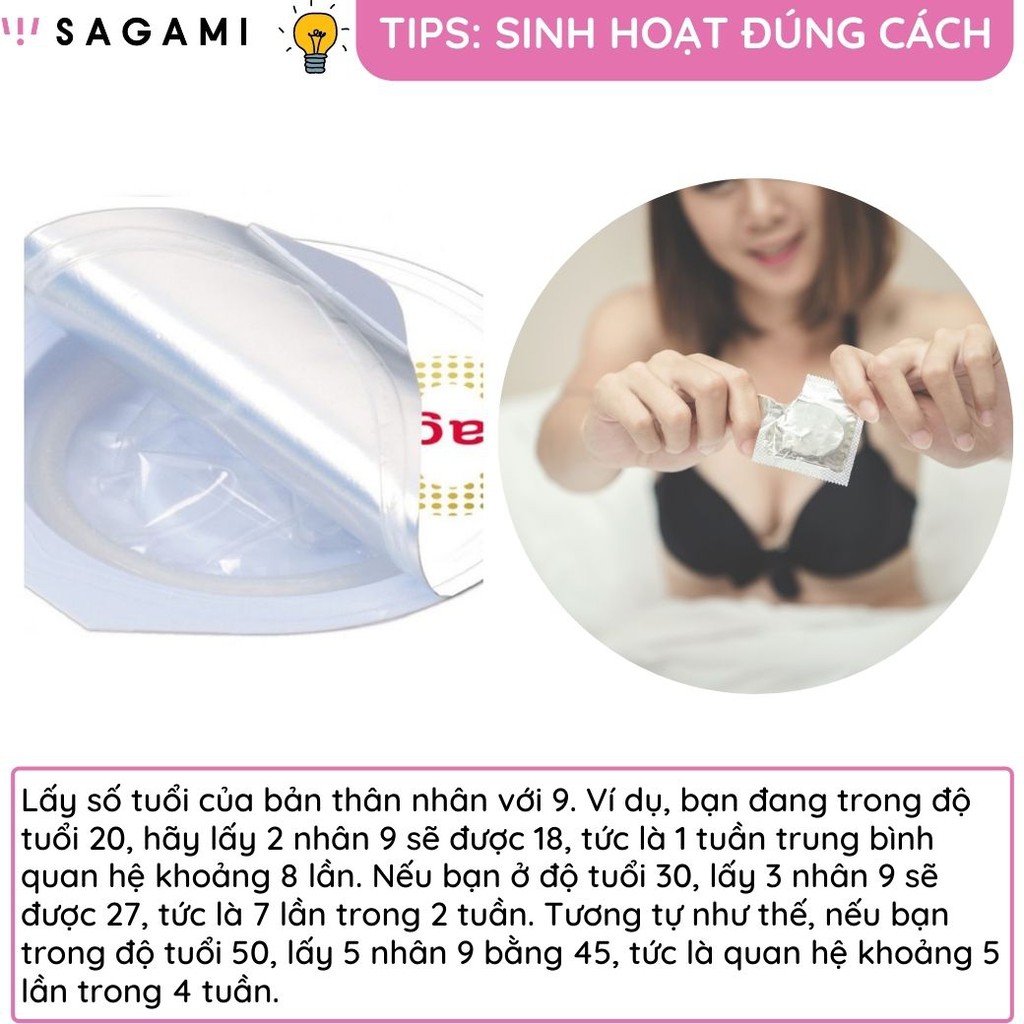 Bao cao su Sagami 002 Original  Siêu mỏng Non Latex Hộp 2 chiếc không mùi trong suốt chống tuột kéo dài thời gian