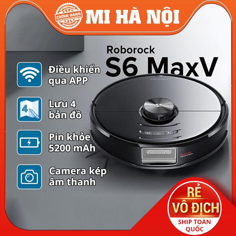 Robot hút bụi lau nhà Roborock S7 / S6 Max V Quốc tế Bảo hành 12 tháng - Công nghệ lau rung sóng âm