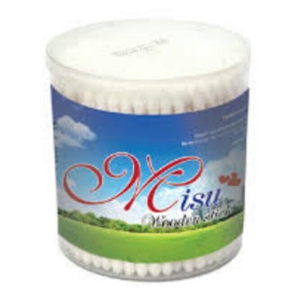 Tăm bông cán gỗ Misu hộp 200 que