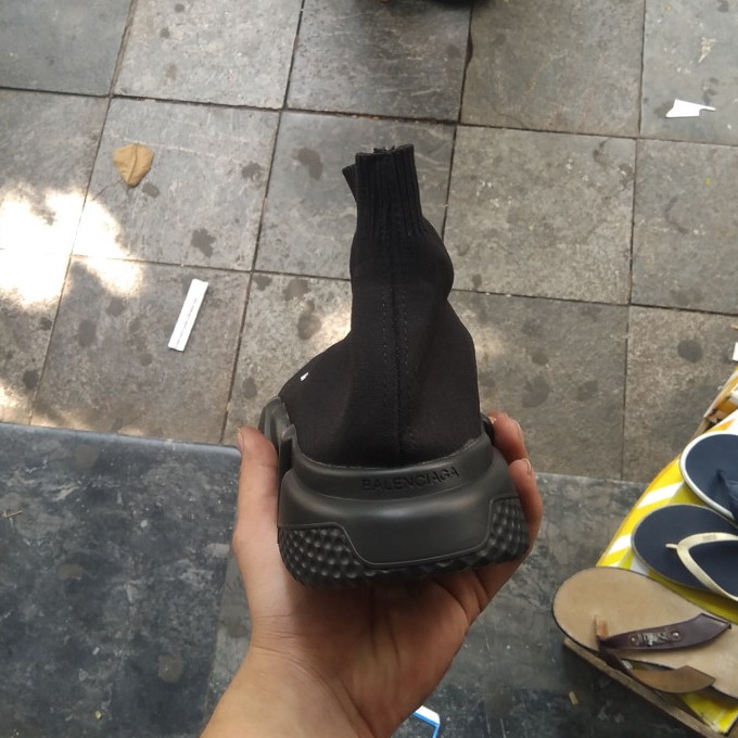 Giày sneaker Balen Speed full đen cao cổ dành cho nam nữ | BigBuy360 - bigbuy360.vn