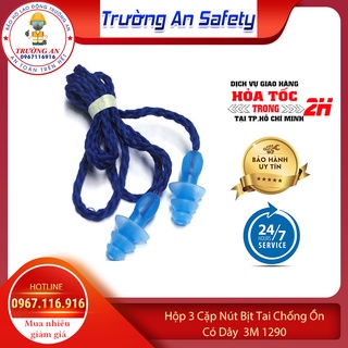 {CHÍNH HÃNG} Nút bịt tai chống ồn có dây 3M 1290 | Nút tai chống ồn 3M| Dùng nhiều lần